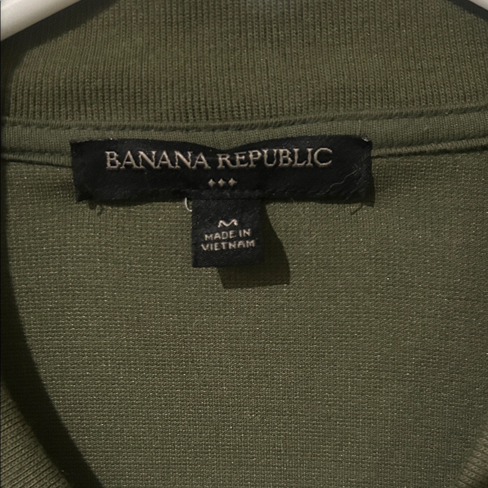 Banana Republic Olive Green Women's Bomber Jacket - Picture 2 of 5